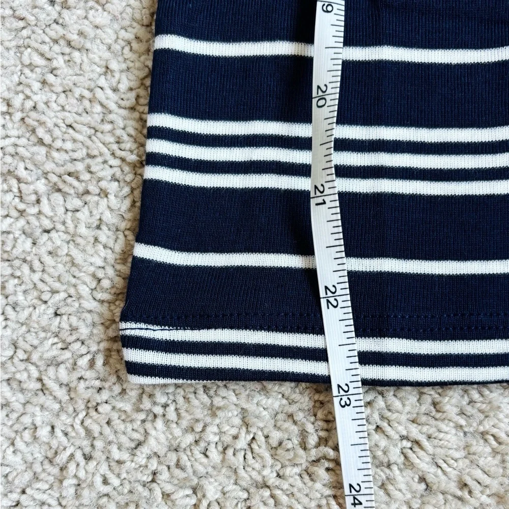gap navy blue and white striped ribbed boatneck long sleeve t-shirt - Picture 13 of 13